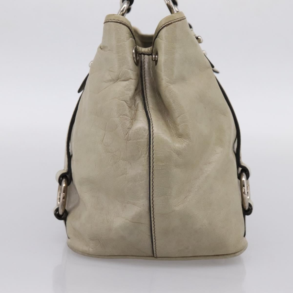 Miu Miu Bow Satchel Cervo Leather, Beige, Leather, Handbag
