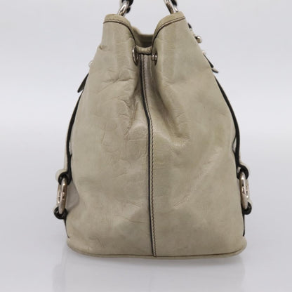 Miu Miu Bow Satchel Cervo Leather, Beige, Leather, Handbag