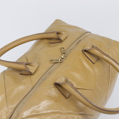 Saint Laurent Easy Y Satchel Patent, Beige, Patent Leather, Handbag