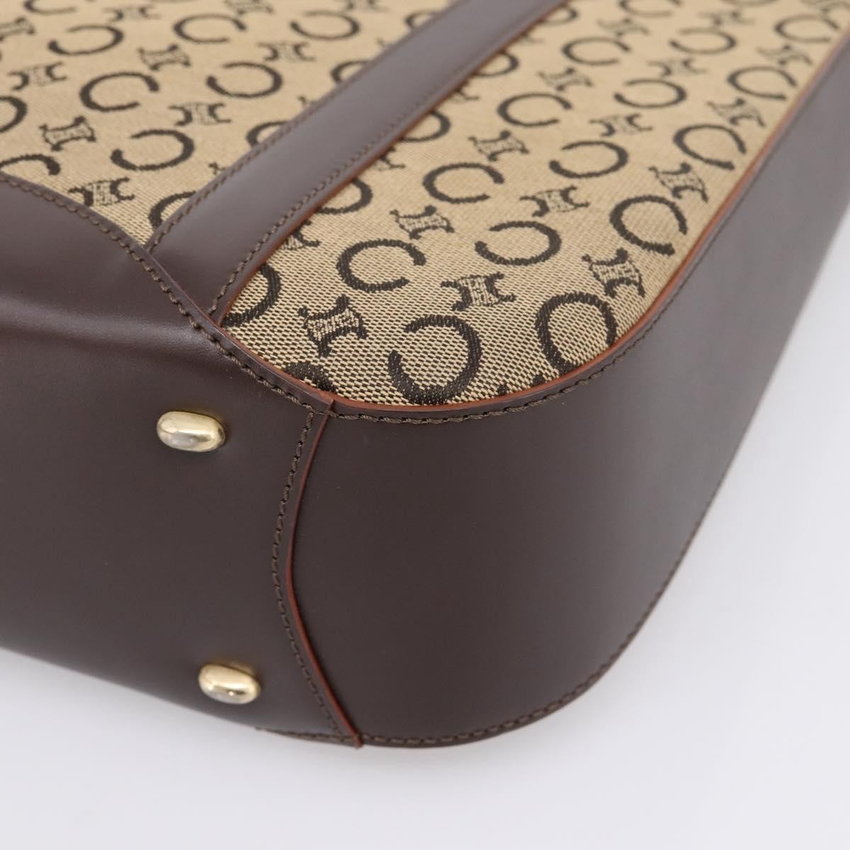 Celine C Macadam Canvas and Leather, Beige, Canvas, Tote Bag