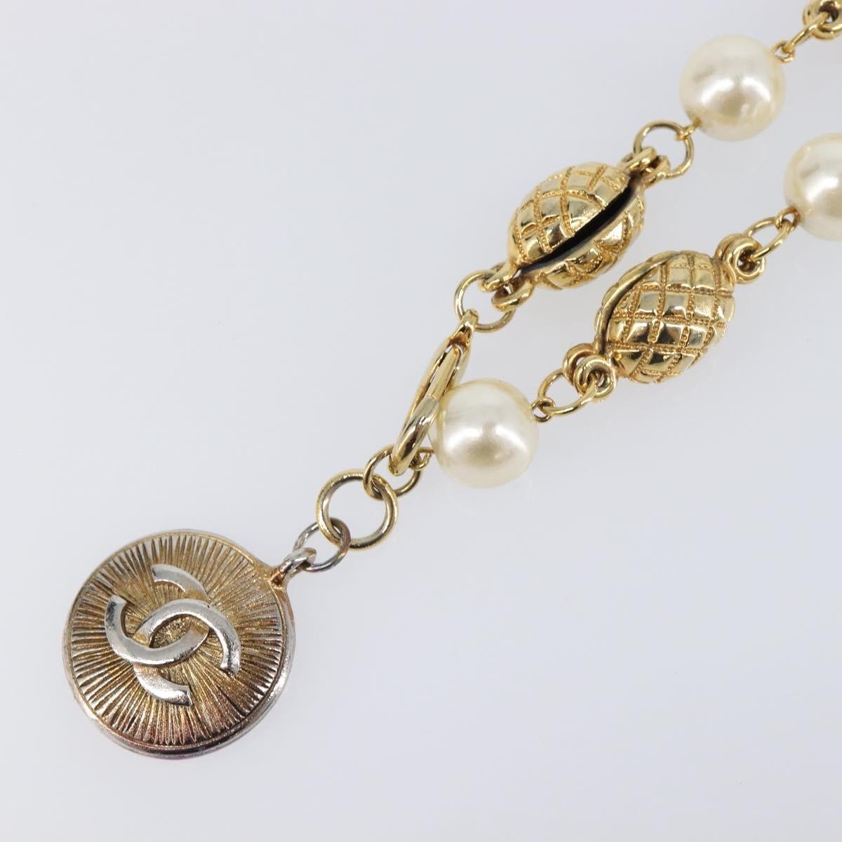 Chanel CC Necklace Faux Pearl and Metal, Gold, Metal, Necklace