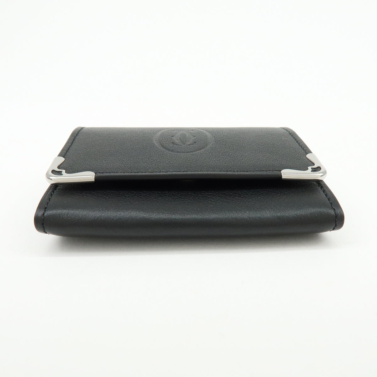 Cartier Coin Purse Must de Cartier Leather, Black, Leather, Wallet