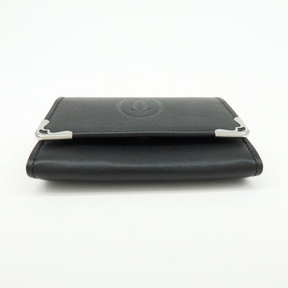 Cartier Coin Purse Must de Cartier Leather, Black, Leather, Wallet