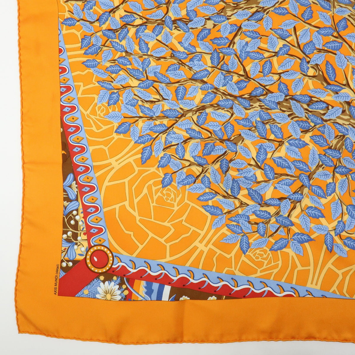 Hermes Carré 90 Silk multicolor, Orange, Silk, Scarf