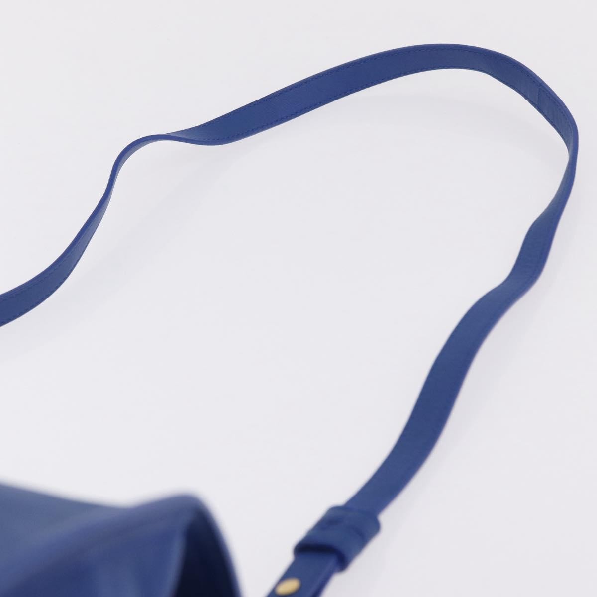 Saint Laurent Monogram Cabas Leather, Blue, Leather, Tote Bag