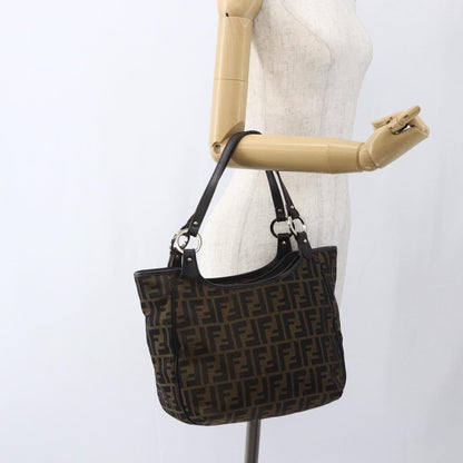 Fendi Chef Zucca Canvas, Brown, Canvas, Tote Bag