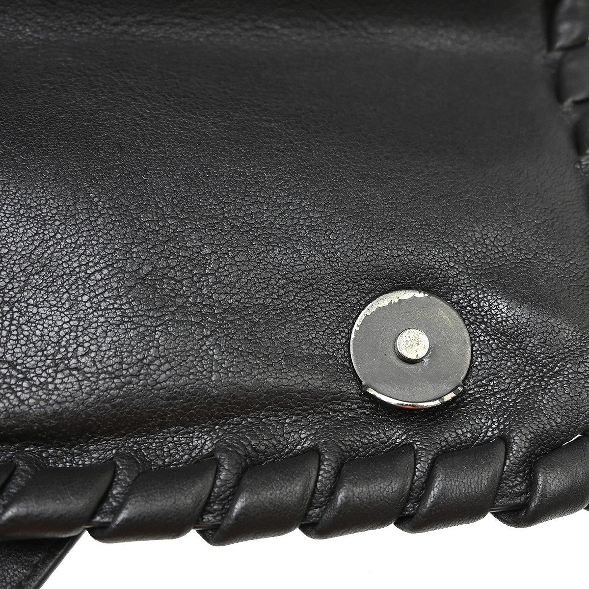 Bottega Veneta Olimpia Tobu Intrecciato Nappa, Black, Leather, Shoulder Bag
