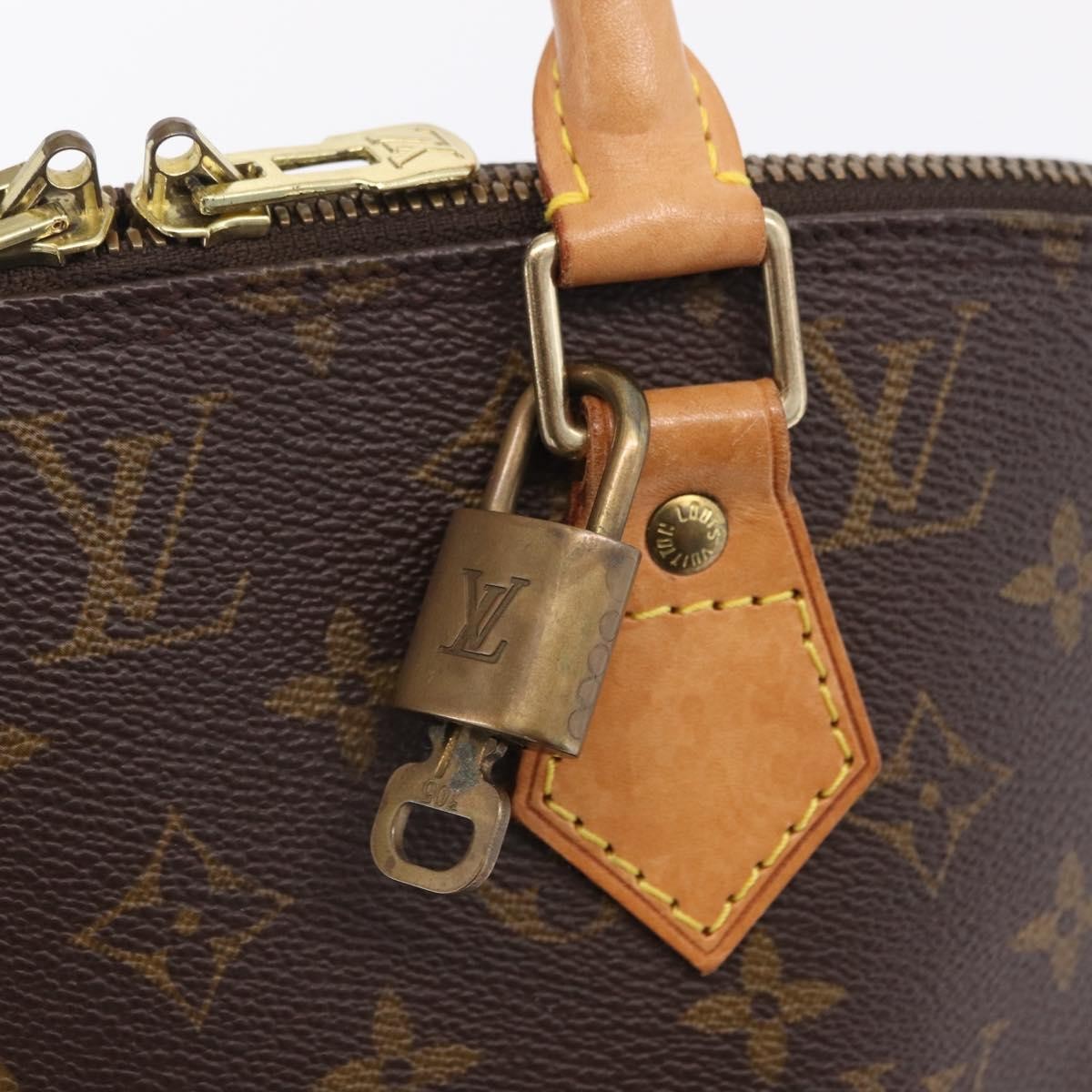 Louis Vuitton Alma Monogram Canvas, Brown, Canvas, Handbag
