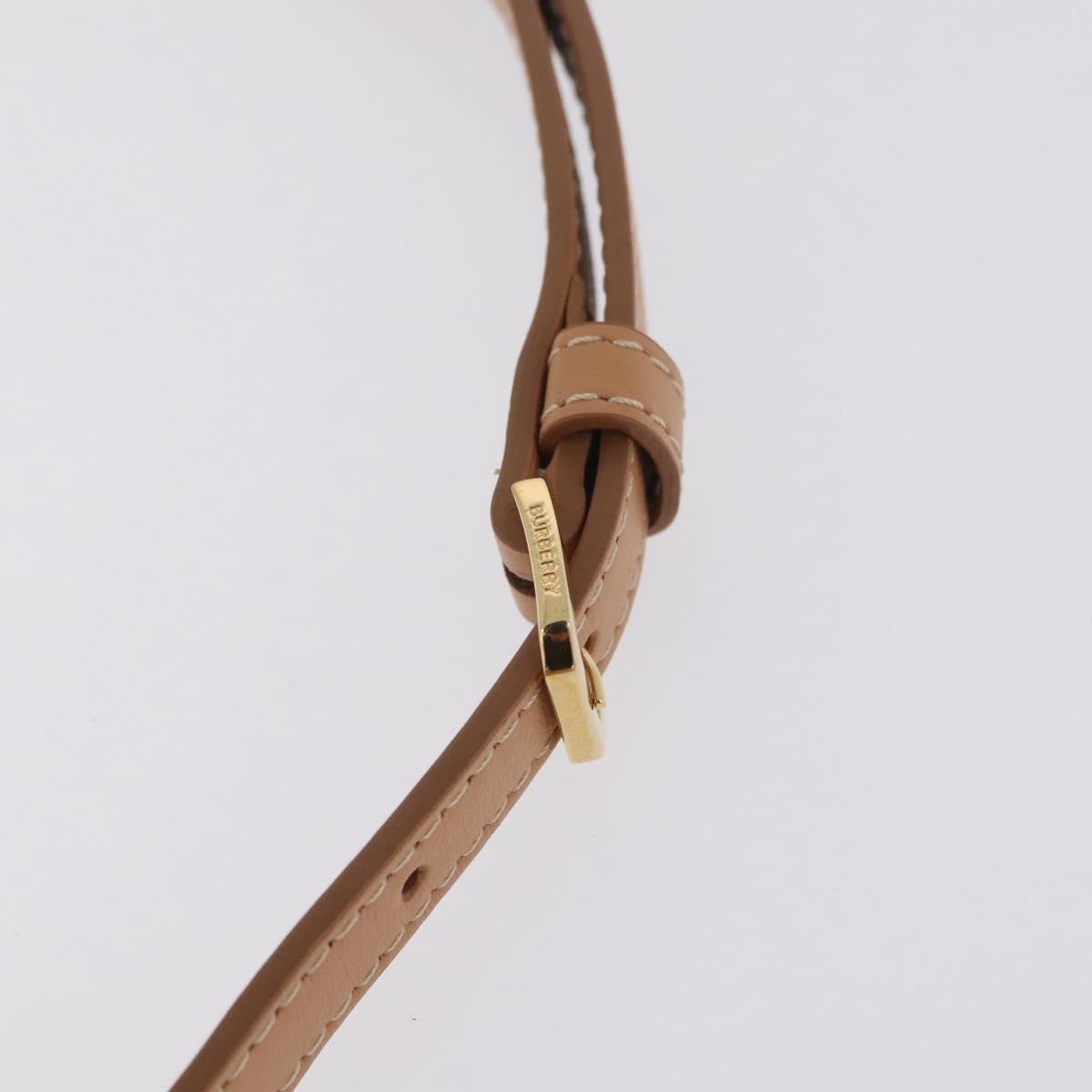 Burberry TB Flap Woven Leather, Beige, Leather, Handbag