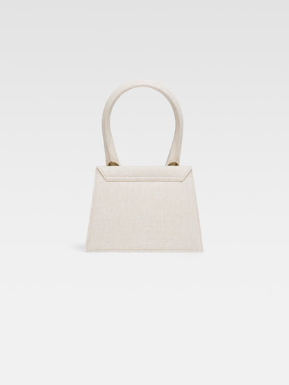 Jacquemus Chiquito mini beige clair linen, BEIGE, LEATHER, Crossbody bag