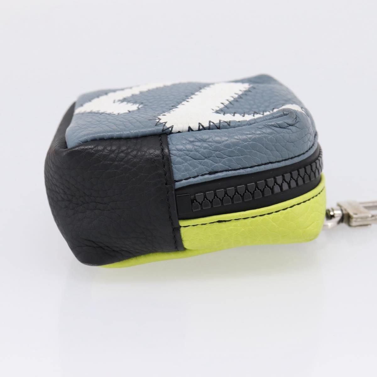 Louis Vuitton Square Pouch Bag Charm and Key Holder Leather, Gray, Leather, Charm