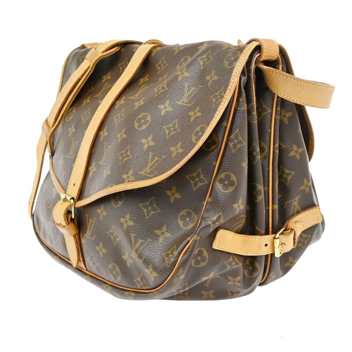 Louis Vuitton Saumur Monogram Canvas, Brown, Canvas, Handbag