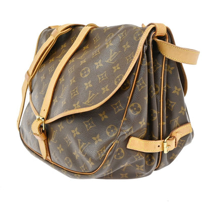 Louis Vuitton Saumur Monogram Canvas, Brown, Canvas, Handbag