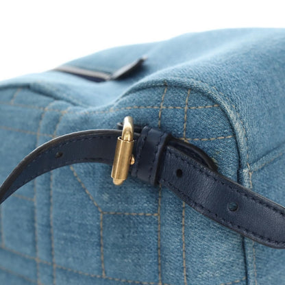 Gucci Pearly GG Marmont Embellished Matelasse Denim, Blue, Denim, Backpack