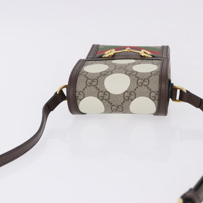 Gucci Horsebit 1955 Printed GG Coated Canvas, Beige, Canvas, Crossbody Bag