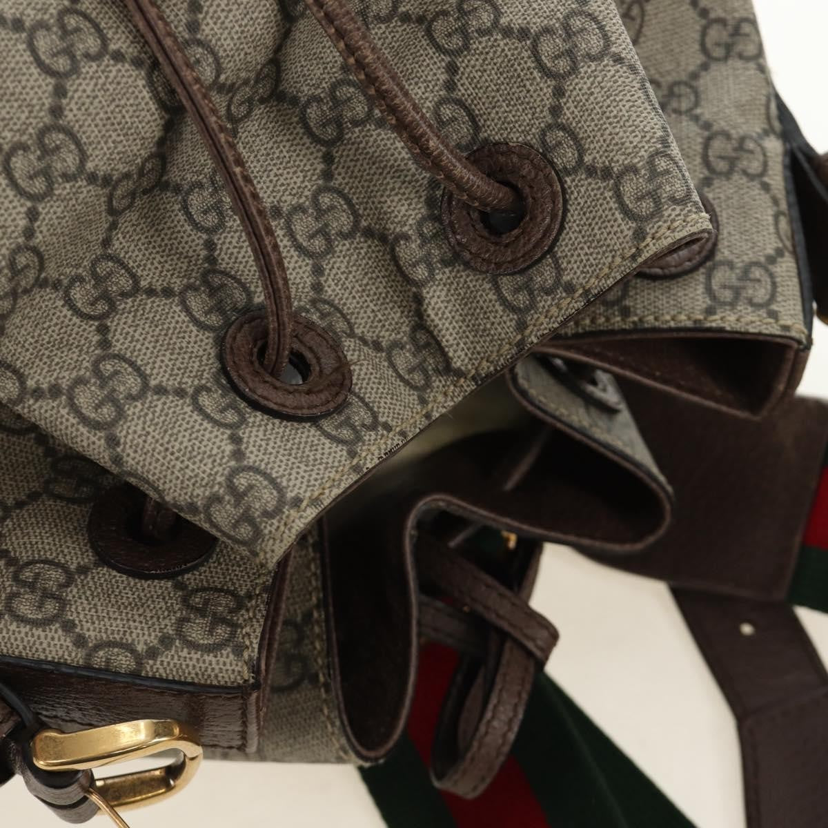 Gucci Neo Vintage Drawstring Bucket GG Coated Canvas, Beige, Canvas, Backpack