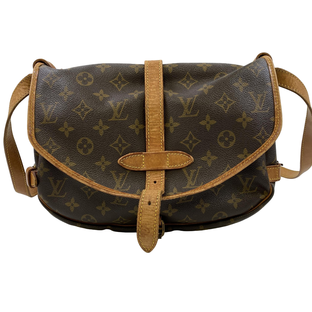 Louis Vuitton Saumur Messenger Bag Monogram Canvas, Brown, Canvas, Shoulder Bag