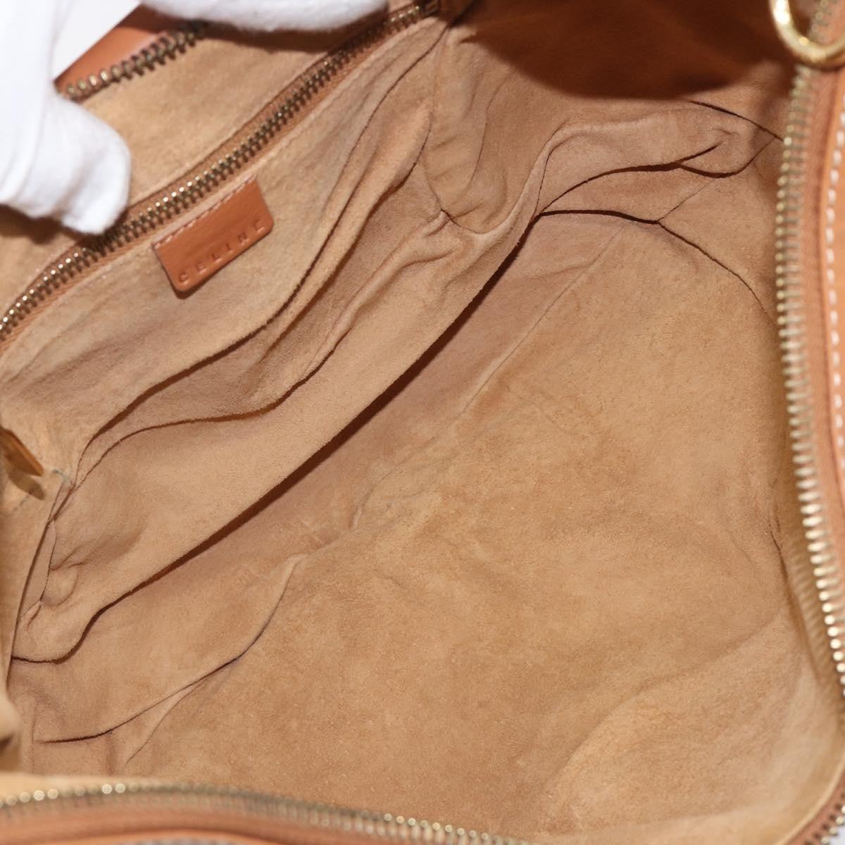 Celine Shoulder Leather, Brown, Leather, Shoulder Bag