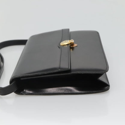 Christian Dior Shoulder Leather, Black, Leather, Shoulder Bag