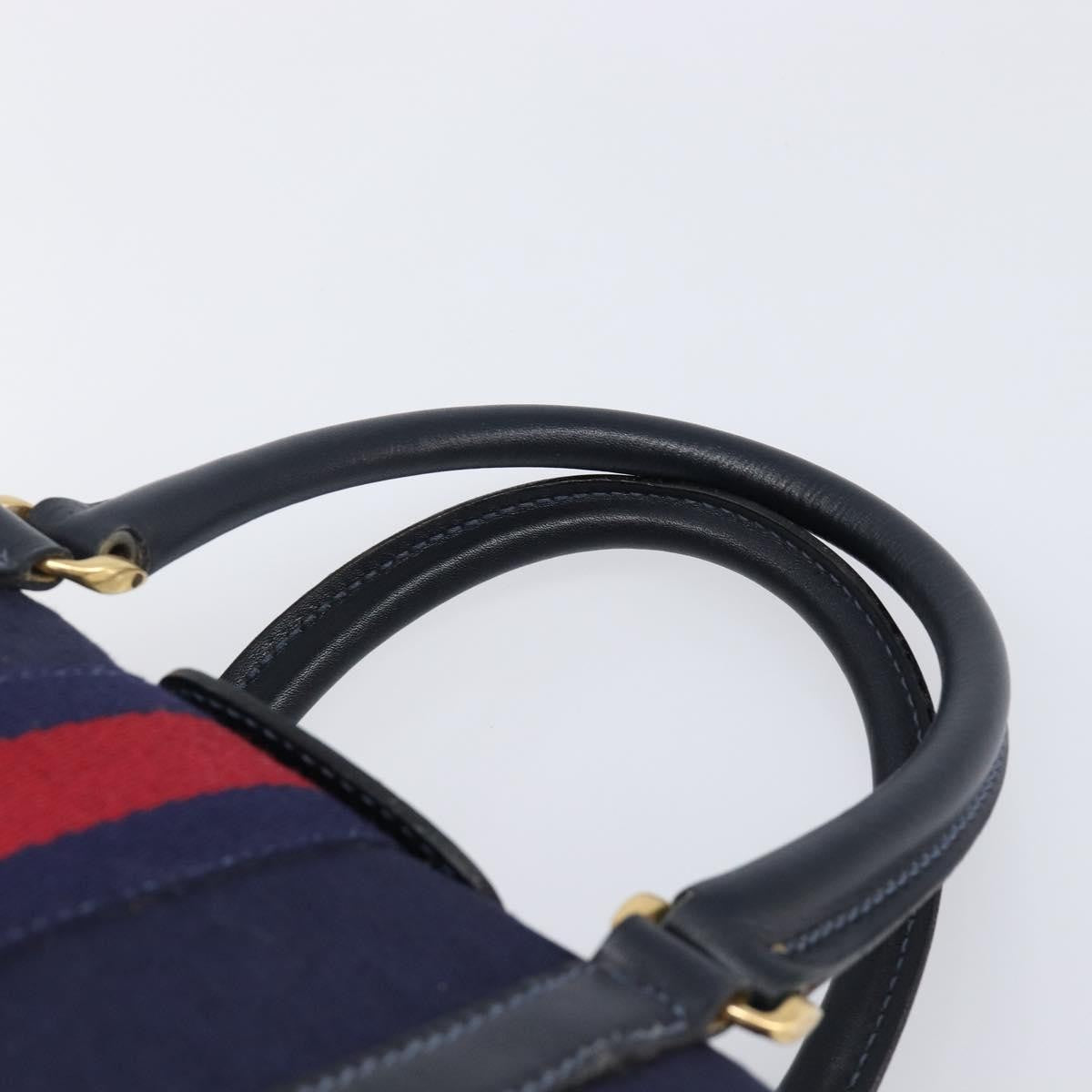 Gucci Vintage Web Boston GG Canvas, Navy, Canvas, Handbag
