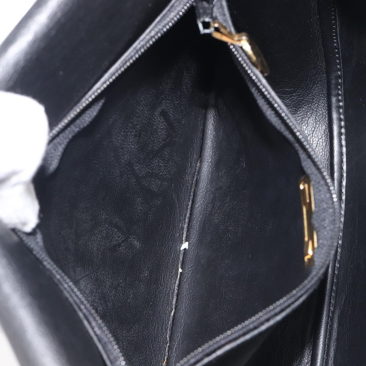 Christian Dior Vintage CD Flap Leather, Black, Leather, Shoulder Bag
