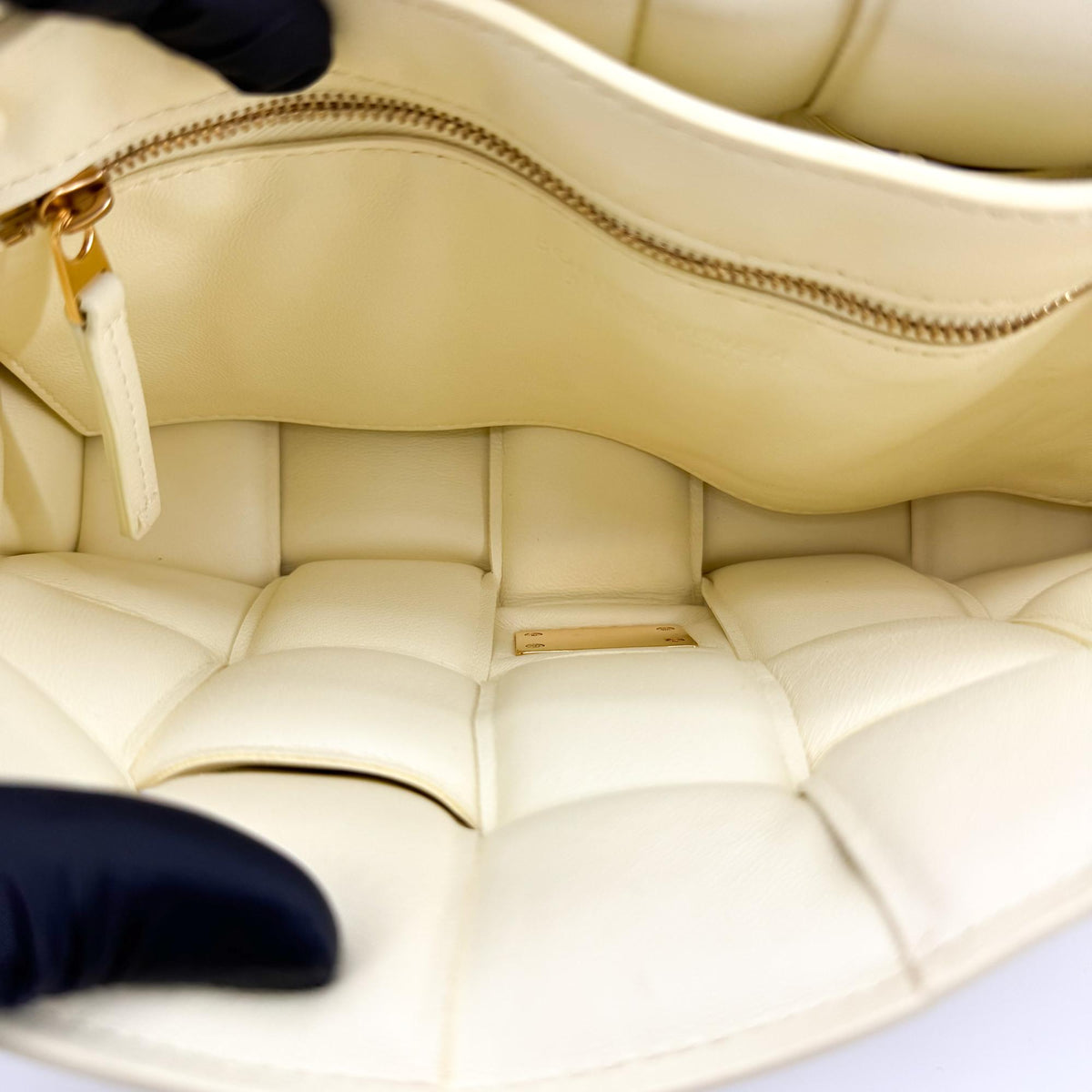 Bottega Veneta Cassette Padded Maxi Intrecciato Leather, Yellow, Leather, Crossbody Bag