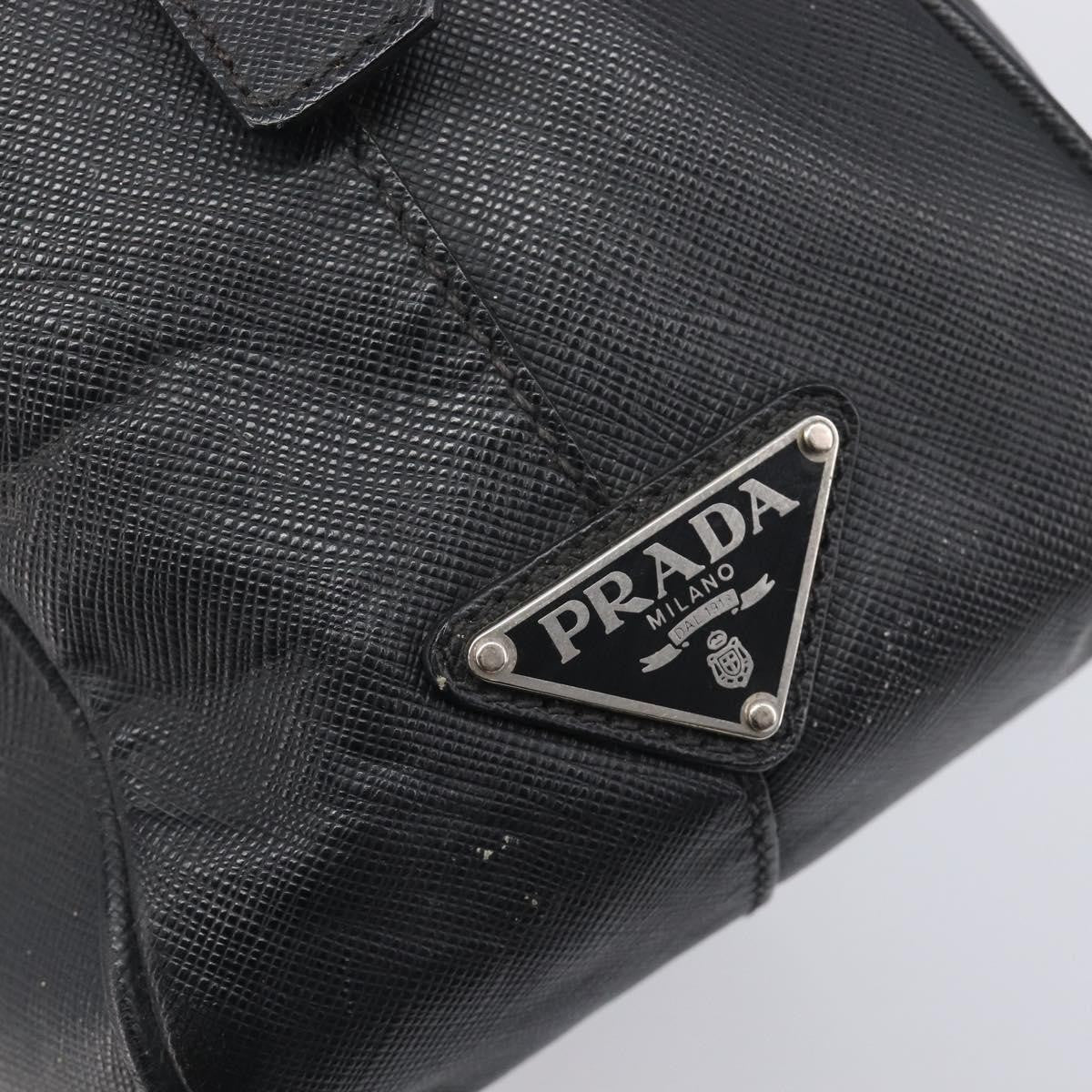 Prada Vintage Leather, Black, Leather, Handbag
