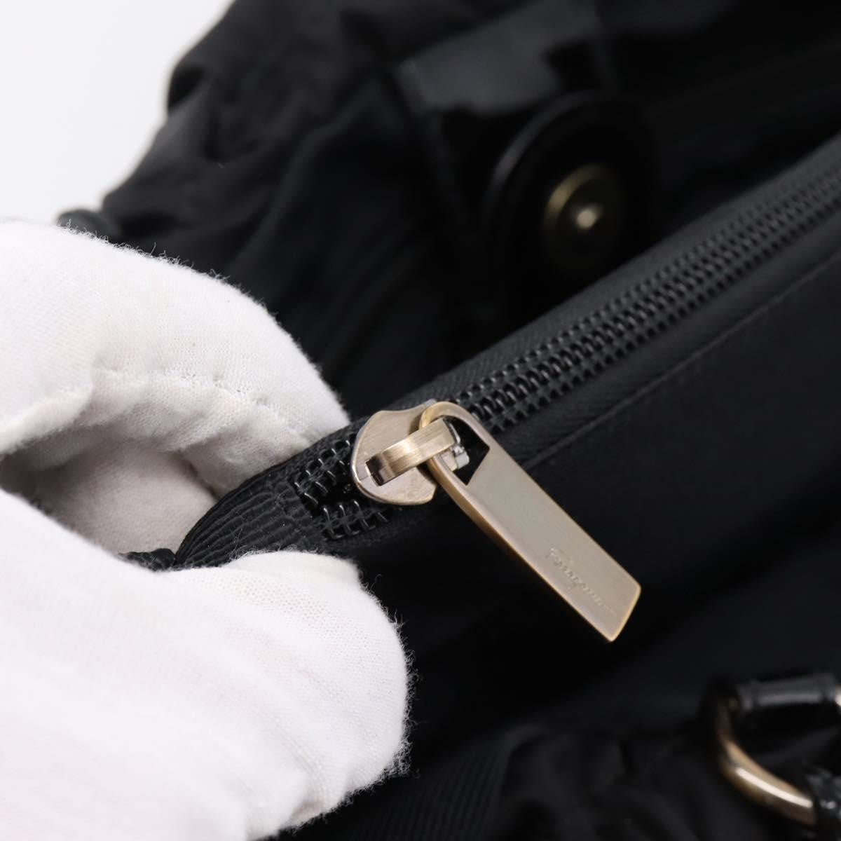 Salvatore Ferragamo Vala tote Nylon, Black, Nylon, Tote Bag