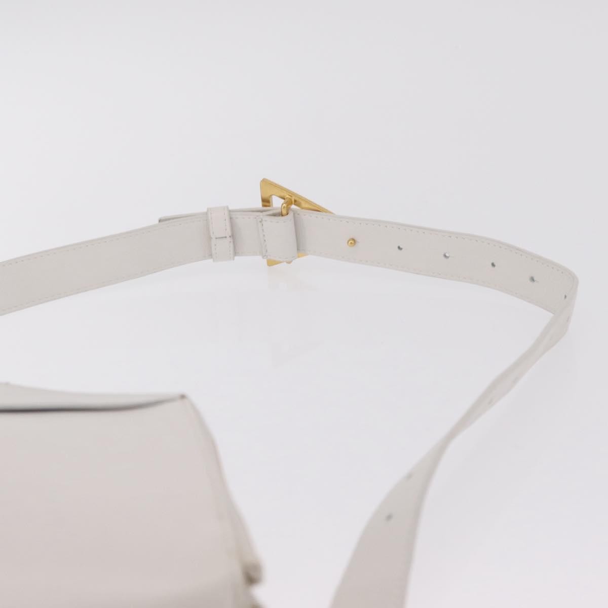 Bottega Veneta NAPPA19 Pouch with Strap Maxi Intrecciato Leather, White, Leather, Clutch