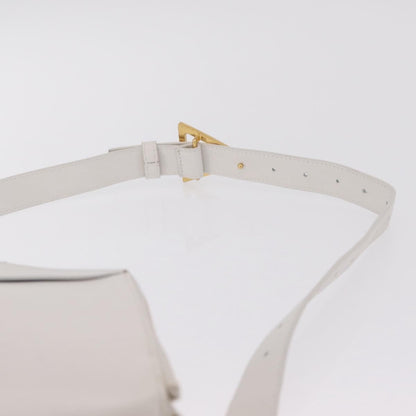 Bottega Veneta NAPPA19 Pouch with Strap Maxi Intrecciato Leather, White, Leather, Clutch