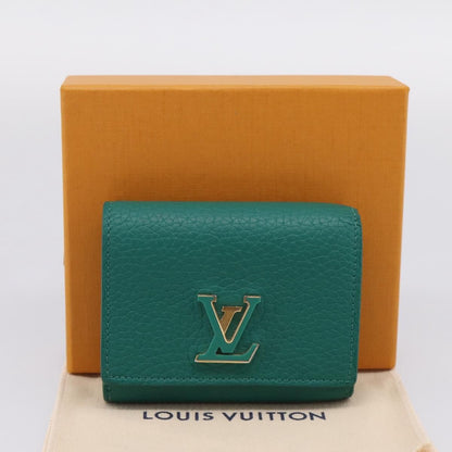 Louis Vuitton Capucines Leather, Green, Leather, Wallet