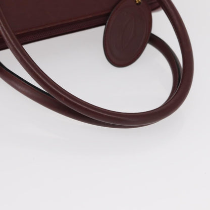 Cartier Must Line Leather, Burgundy, Leather, Handbag