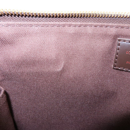 Louis Vuitton Brooklyn Pochette Plate Damier, Brown, Canvas, Clutch
