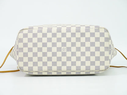 Louis Vuitton Neverfull Damier, White, Canvas, Tote Bag