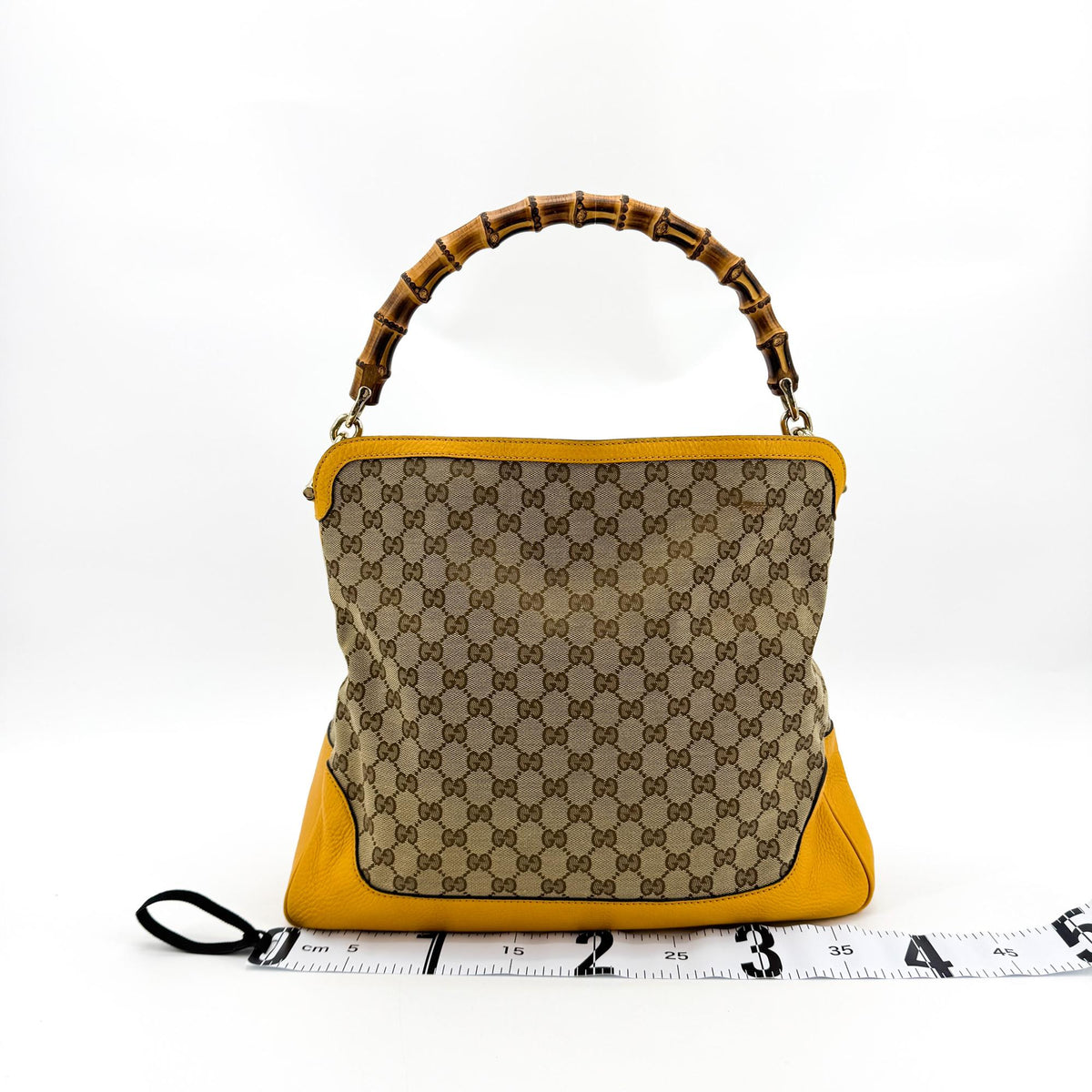 Gucci Diana Bamboo GG Canvas, Brown, Canvas, Shoulder Bag