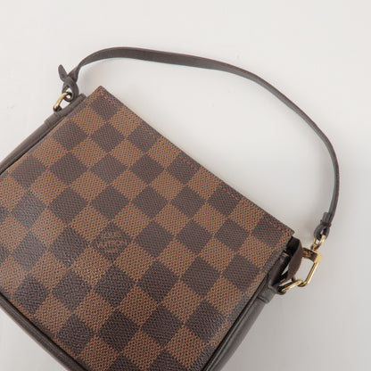 Louis Vuitton Trousse Make Up Damier, Brown, Canvas, Clutch