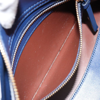 Chloe C Zipped Leather, Blue, Leather, Tote Bag