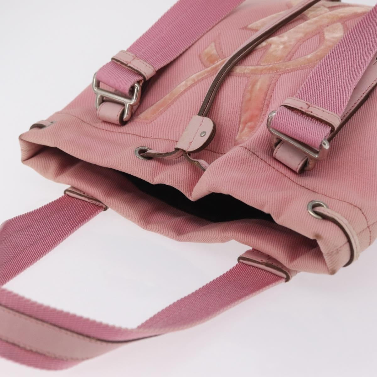 Saint Laurent Kahala Drawstring Canvas, Pink, Canvas, Tote Bag