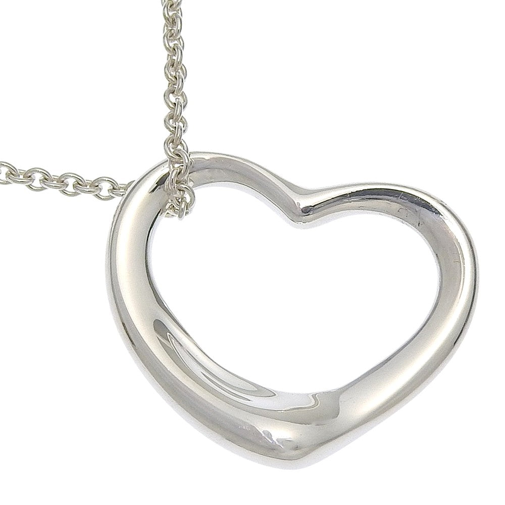 Tiffany & Co. Elsa Peretti Open Heart Pendant Sterling Silver, Silver, Silver, Necklace