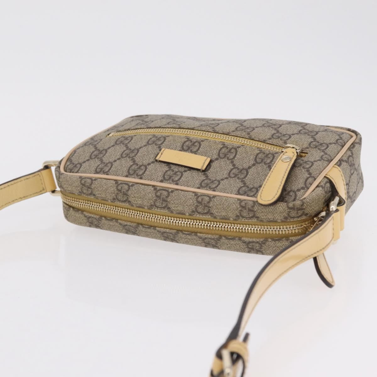 Gucci Front Zip GG Canvas, Beige, Canvas, Crossbody Bag