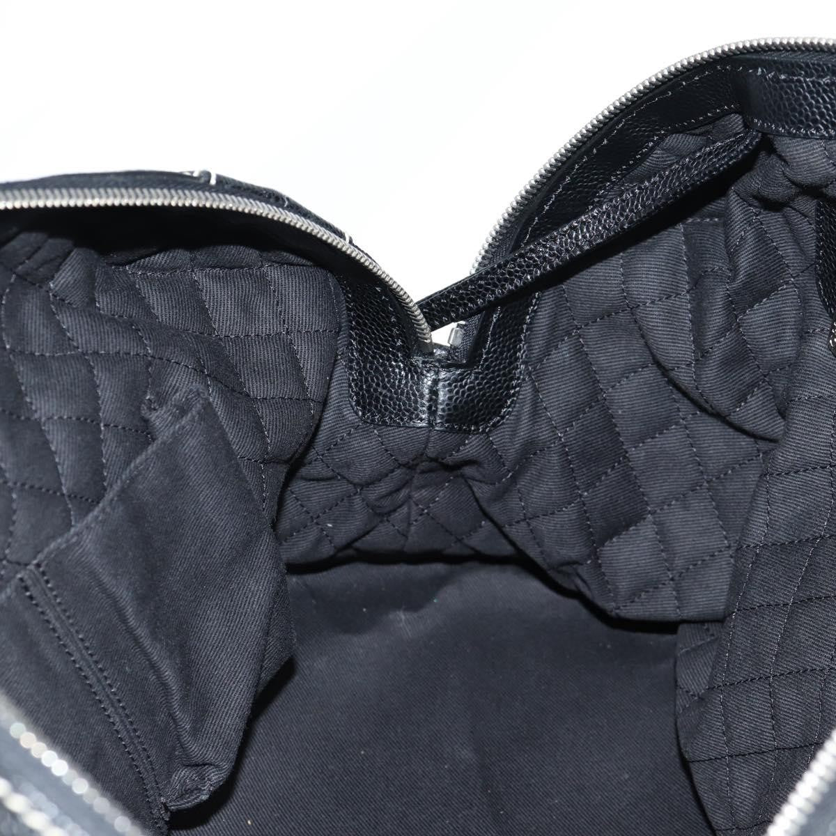Chanel Optic Coco Bowler Printed Coated Canvas with Caviar, Black, Canvas, Handbag