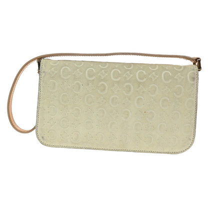 Celine C Macadam Shoulder Suede, Beige, Suede, Handbag