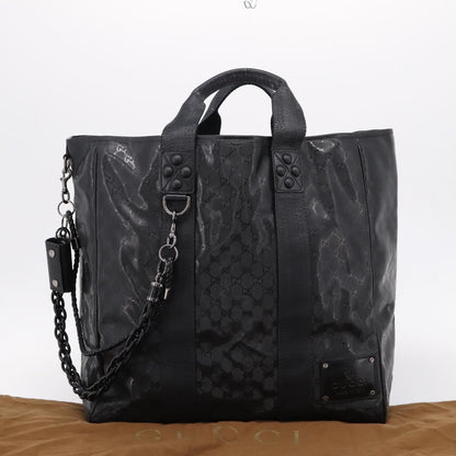 Gucci Indy Tote PVC Leather, Black, PVC, Tote Bag