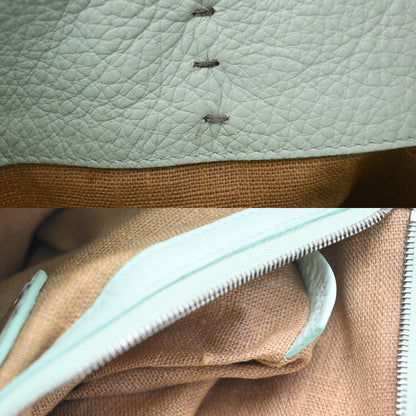 Fendi Roll Selleria Leather, Green, Leather, Tote Bag