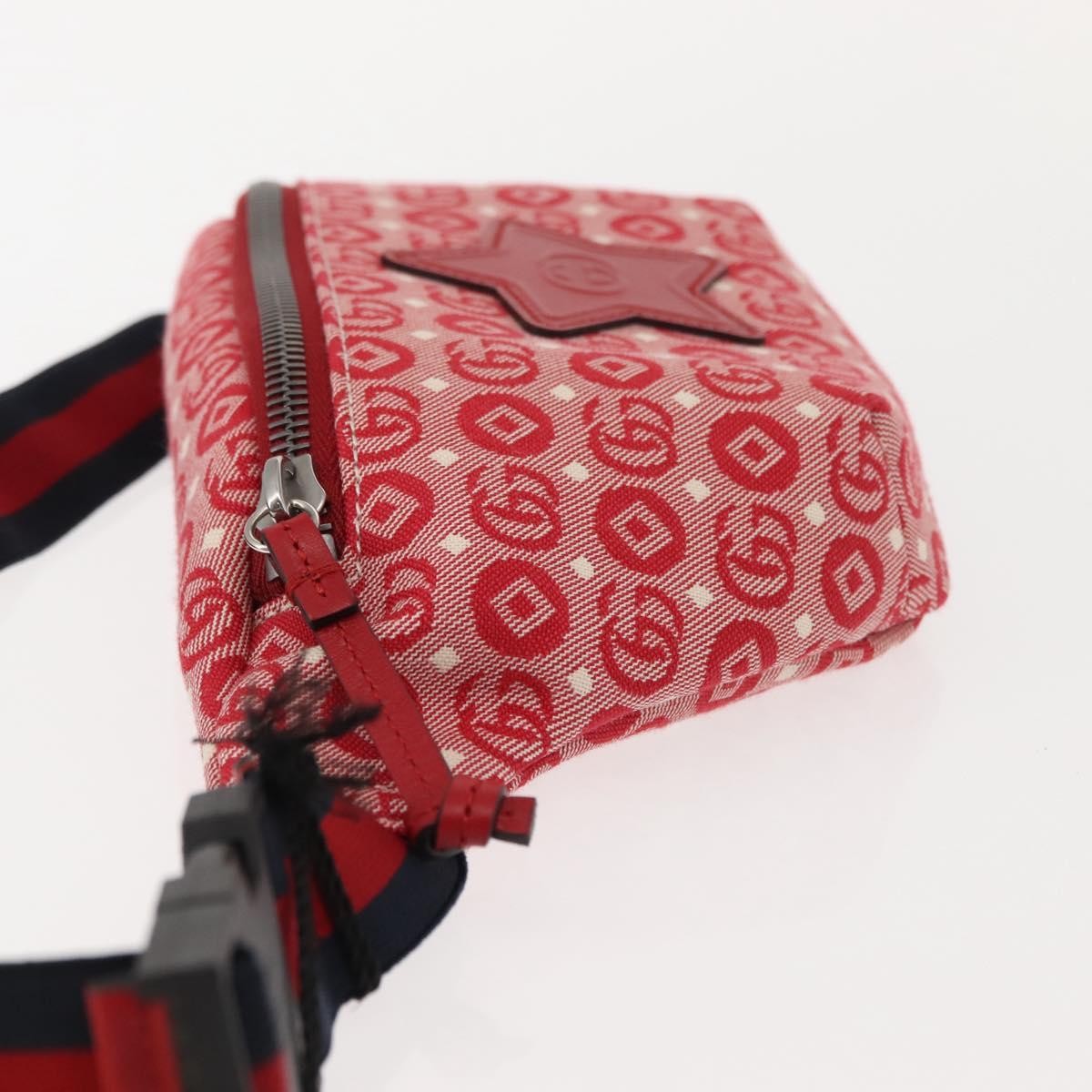 Gucci Children's Belt GG Coated Canvas, Red, Canvas, Handbag