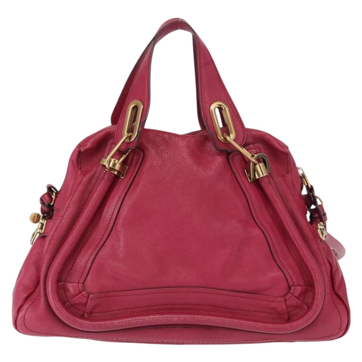 Chloe Paraty Handbag Quilted Leather, PINK, LEATHER, Handbag