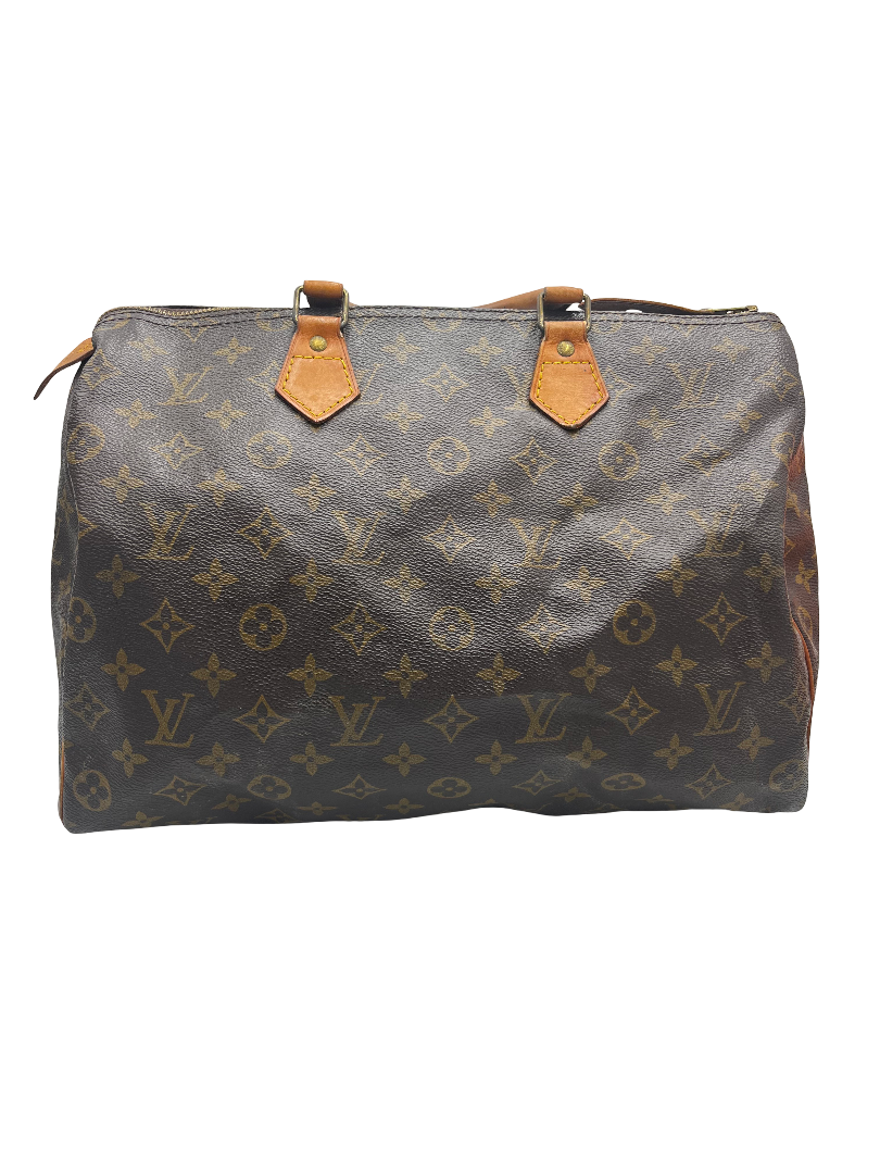 Louis Vuitton Speedy Handbag Monogram Canvas, Brown, Canvas, Handbag