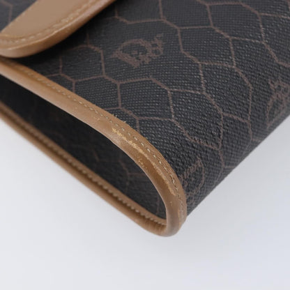 Christian Dior Vintage Honeycomb Canvas, Black, Canvas, Shoulder Bag