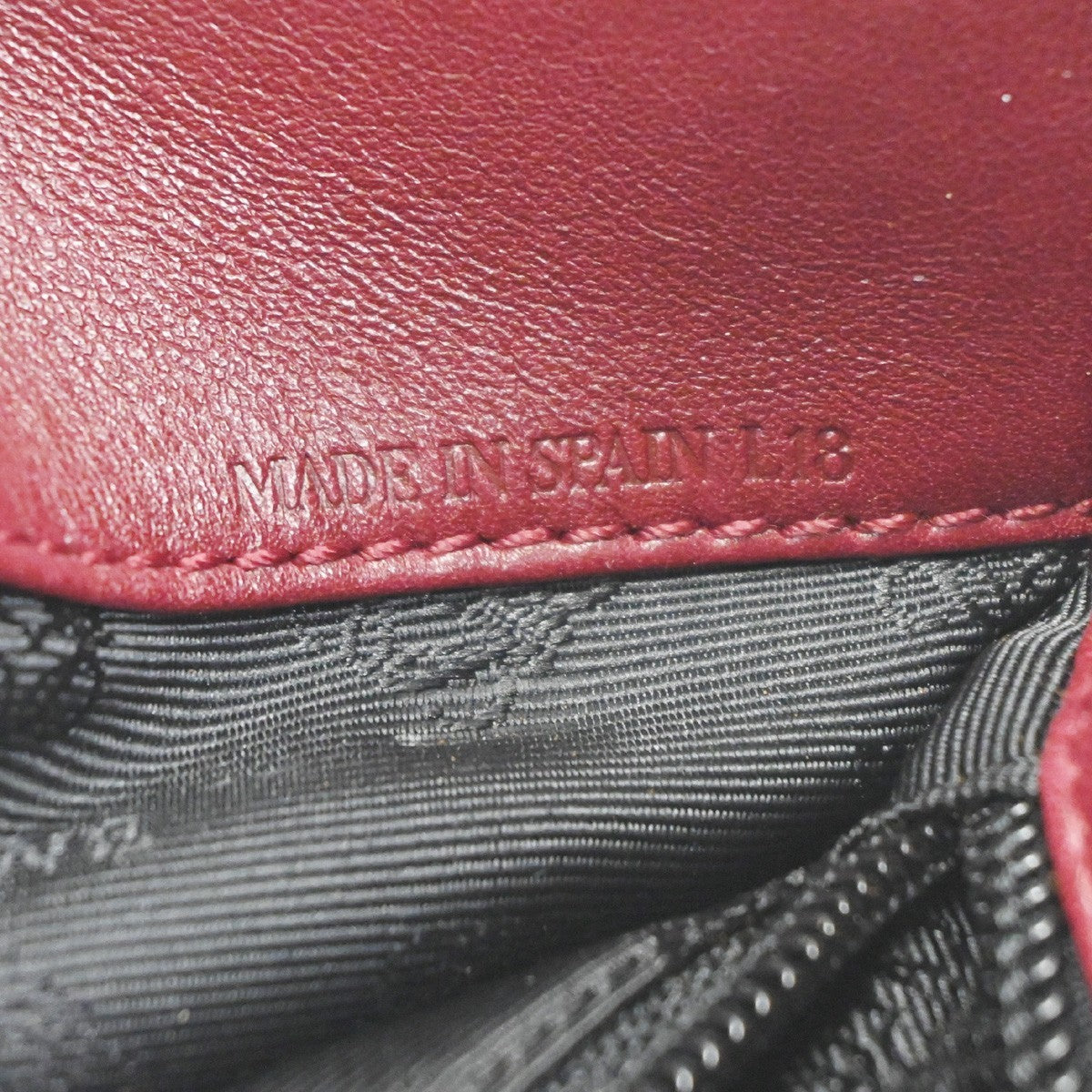 Loewe Anagram Leather, Red, Suede, Tote Bag