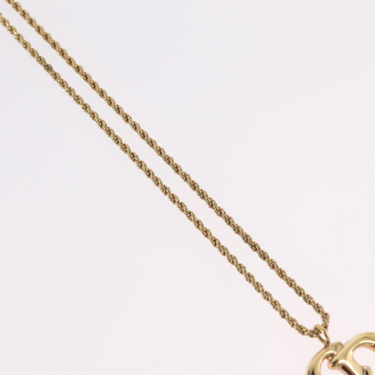 Christian Dior CD Pendant Metal, Gold, Metal, Necklace